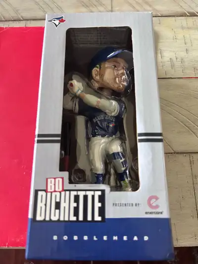 Bo Bichette bobble head in box, asking $40 Jose Berrios bobble head OUT of box, asking $30 Both in e...