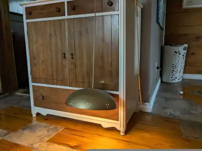 vintage mid century hanging lamp, View more