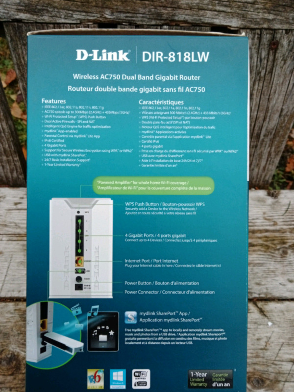 D-Link Wireless AC750 Dual Band Gigabit Router in Networking in Oshawa / Durham Region - Image 2