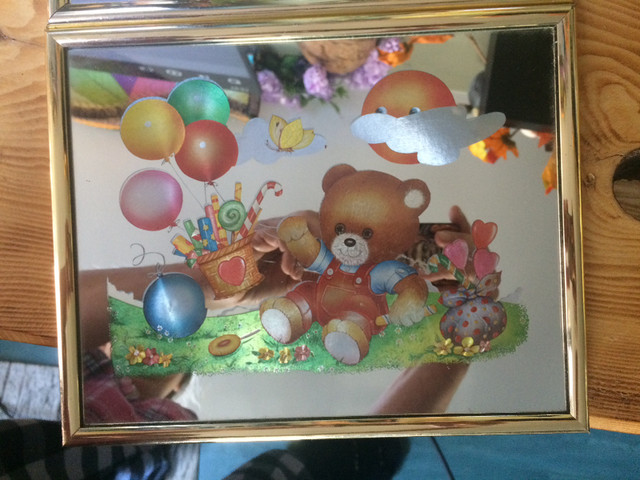 Vintage metallic mirror art by giftcraft 2 pc in Arts & Collectibles in Windsor Region - Image 2