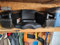 Slightly used atv rear seat with heated grips and foot pegs