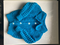 Hand knit baby sweater 