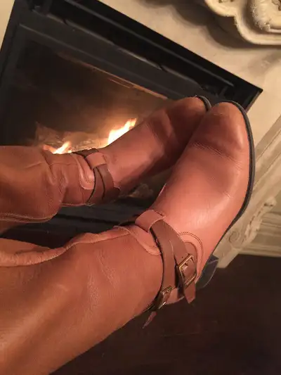 in good used condition as shown.. size 7 designer leather cowboy cowgirl style boots