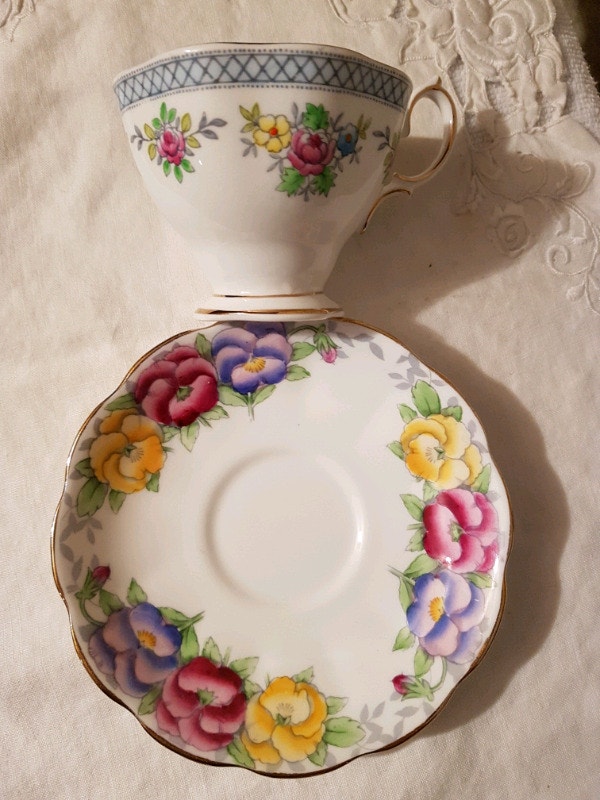 Vintage Mismatched Royal Albert Tea Cup and Saucer Arts