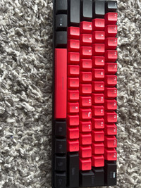 Red and black 60% key board open box 