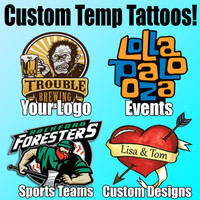Custom temporary tattoos and fake tattoo designs