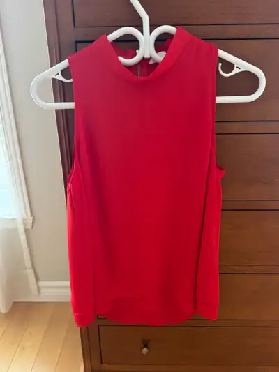 Women’s Red Sleeveless Mock Neck Women's Tank Top (M), View more
