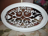 White metal wall accent hanger