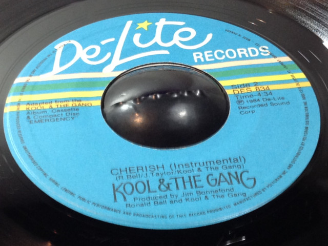 KOOL & THE GANG (CHERISH / CHERISH INSTRUMENTAL) 45 RPM SINGLE in Arts & Collectibles in Winnipeg - Image 4