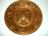 Russian DOUBLE HEADED EAGLE copper wall décor VINTAGE hand toole