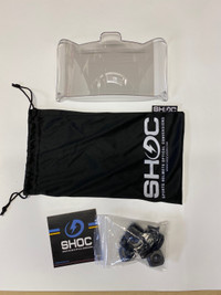 Shoc 1.0 clear mirror football/lacrosse visor