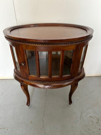 Vintage - Hand Carved Wood Side Tables/Display Cabinets