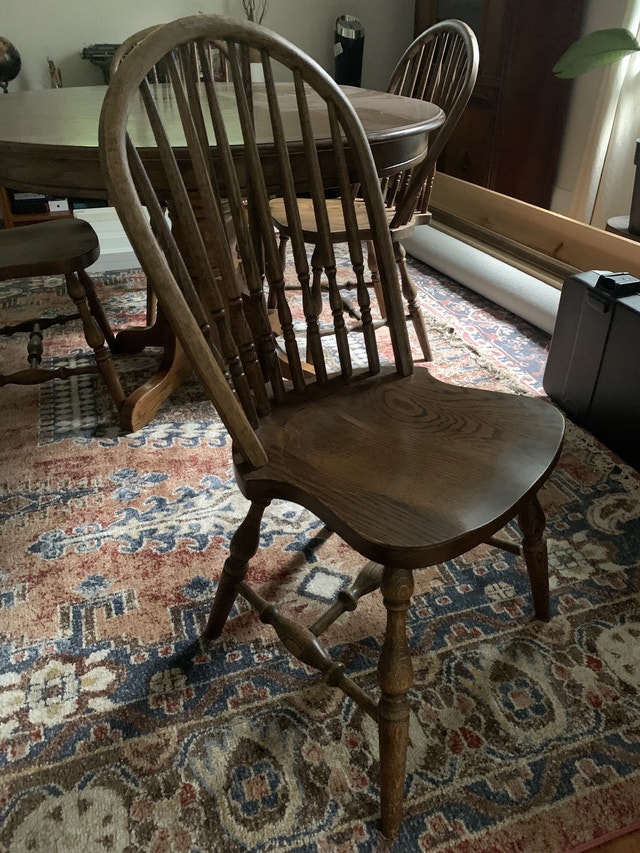 Mennonite built Oak Harvest table (w/ leaf) 400 obo Dining Tables