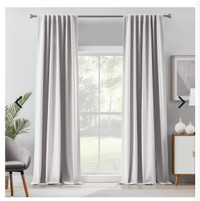 Custom curtains 80 x 60 inch - light gray 