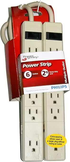 Philips 6 Outlet Power Strip 2 Pack, View more