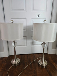 2 lampes de table chevet