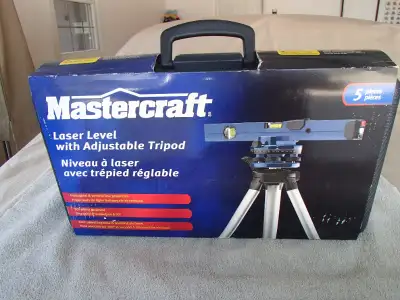 Mastercraft Laser Level with Adjustable Tripod 5 Piece Set, View more