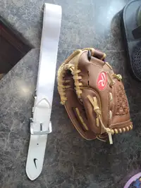 Youth baseball glove and belt