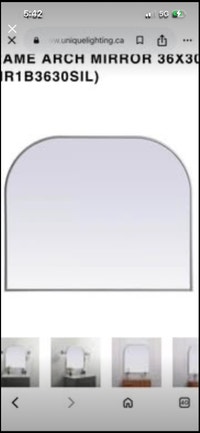 New Unique Lighting Arch Mirror 36x30 inch Mississauga / Peel Region Toronto (GTA) Preview