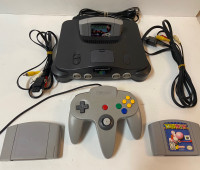 Nintendo 64 console + controller + 3 games