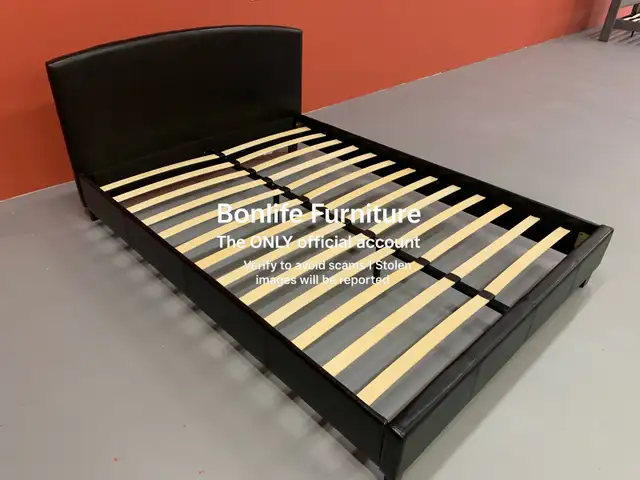 bed frame double queen bed frame on sale in Beds & Mattresses in Oshawa / Durham Region - Image 2