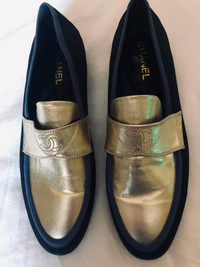 Chanel 2017 CC Logo Loafers Size 39