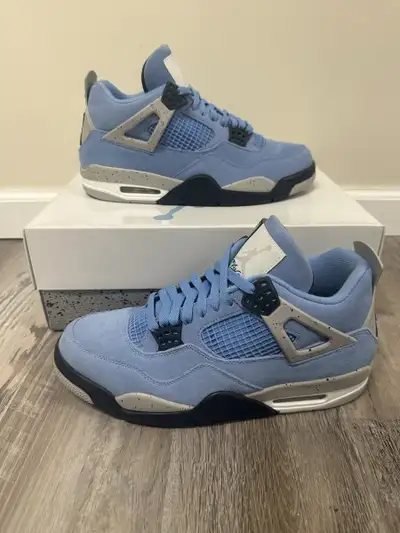 Jordan 4 Retro Mid University Blue Black White Suede sneakers, View more