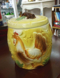 Vintage Chicken and Chick Cookie Barrel