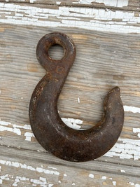 Large Vintage Metal Hook - Forged in Canada