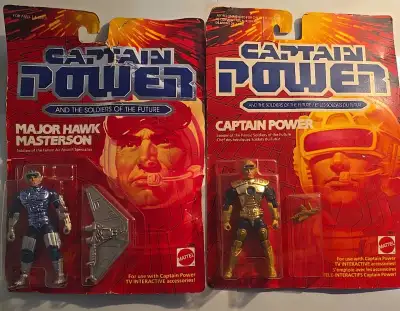 Original vintage 1987 Mattel Captain Power and the Soldiers of the Future action figures. Includes:...
