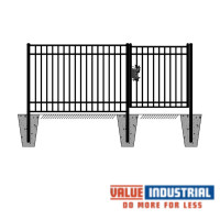 Value Industrial 144 ft Industrial Ornamental Fence Kit - 7'x5'