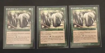 Magic the Gathering: 3 x Call of the Herd MTG OD Asking price $60.