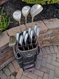 Golf club set irons,woods, putter with bag - women's right hande