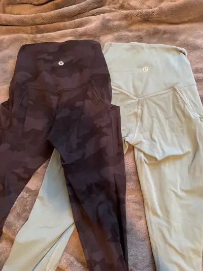 $40 for each High waisted lulu leggings with side pockets