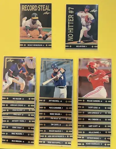 This is a 26 card set from Leaf's 1991 series 1 baseball. It was randomly inserted and contains the...