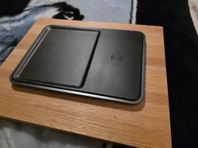 wireless charger valet tray leather, View more