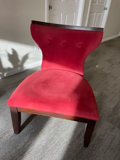 2 red - soft material chairs (they’re big), View more