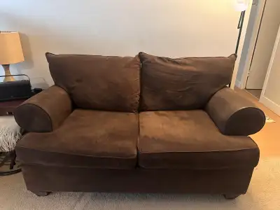 Chocolate Brown Couch / Loveseat, View more