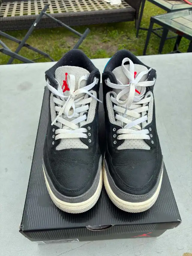 Air Jordan 3 Retro OG "Black/Chile Red-Neutral Grey" in Men's Shoes in Strathcona County - Image 6