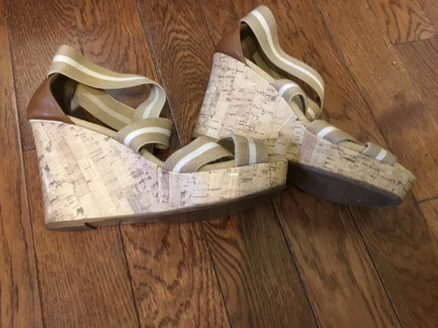 High Cork Wedge Sandals-Size 7 1/2 in Women's - Shoes in City of Toronto - Image 3