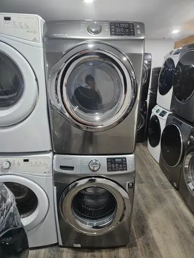 WOW Samsung 27" Stainless Steel Frontload Stackable Washer Dryer, View more