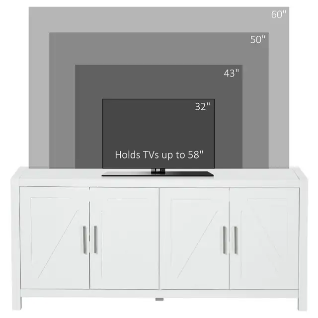 Tall TV stand sideboard Cabinet w/ Barn Style Door in Hutches & Display Cabinets in Markham / York Region - Image 7