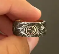 Men’s Sterling Silver Gucci Ring