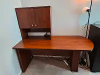 Computer desk with hutch cabinet