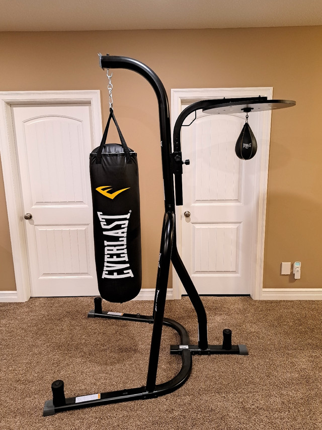 Everlast Boxing Stand with Heavy Bag and Speed Bag | Exercise Equipment |  Medicine Hat | Kijiji