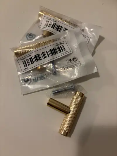 Gold Knurled Handles Knobs for Cabinets Wardrobes Drawers, View more
