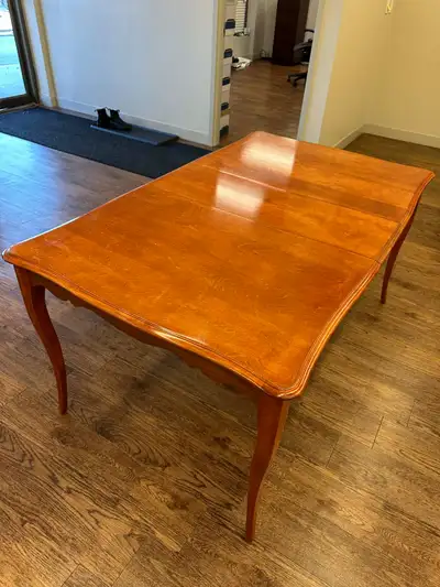 Cherry Wood Extendable Dining Table – $500, View more