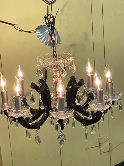 Vintage 8 Light Crystal Chandelier, View more