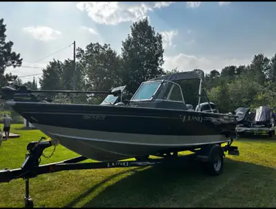 18’ lund pro angler with 2012 150 hp 4 stroke all 4 seats and all canopies are only 1yr old. Asking...
