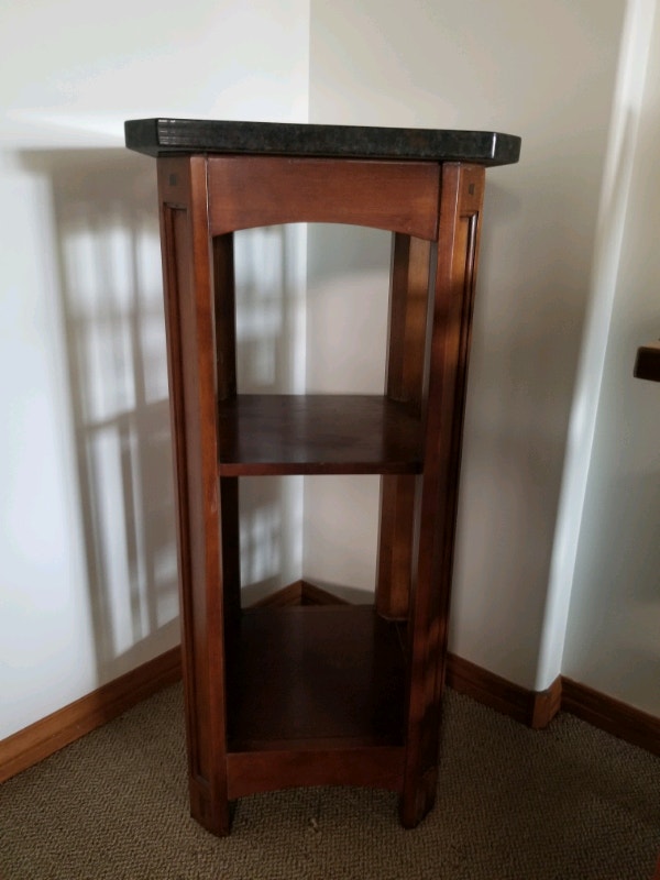 Thomasville granite top plant/display stand. Hutches & Display